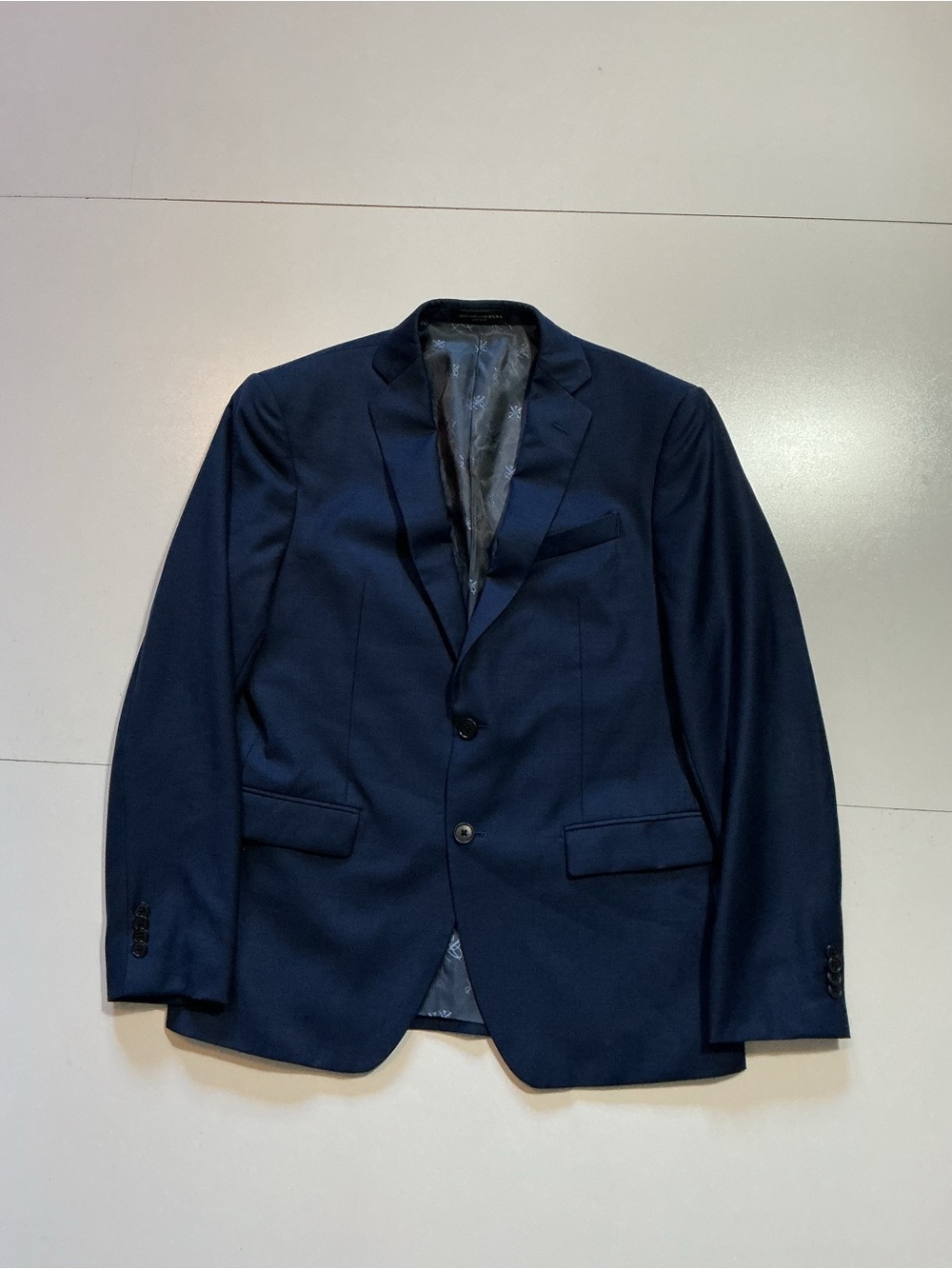 John Varvatos Signature Tailored Bleecker-JN 100% Wool Blue Blazer Suit Jacket